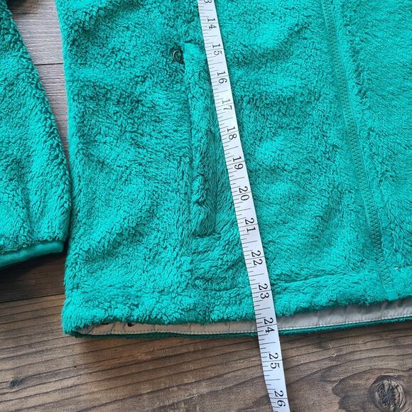 The North Face Osito Jacket Womens M Kelly Green Fleece Sherpa Full Zip Outdoors - Picture 11 of 11